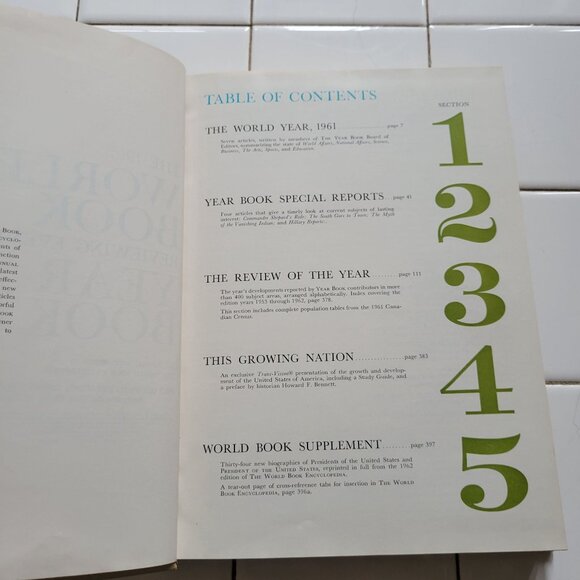 The World Book Yearbook 1962 Encyclopedia Historical Events Hardcover Vintage - Picture 4 of 6